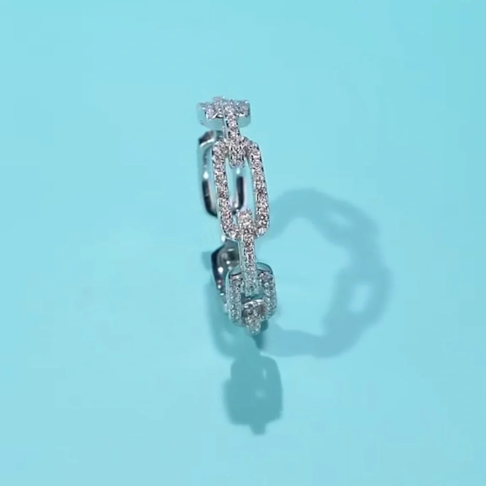 Move Uno Elegant Silver Chain Link Ring